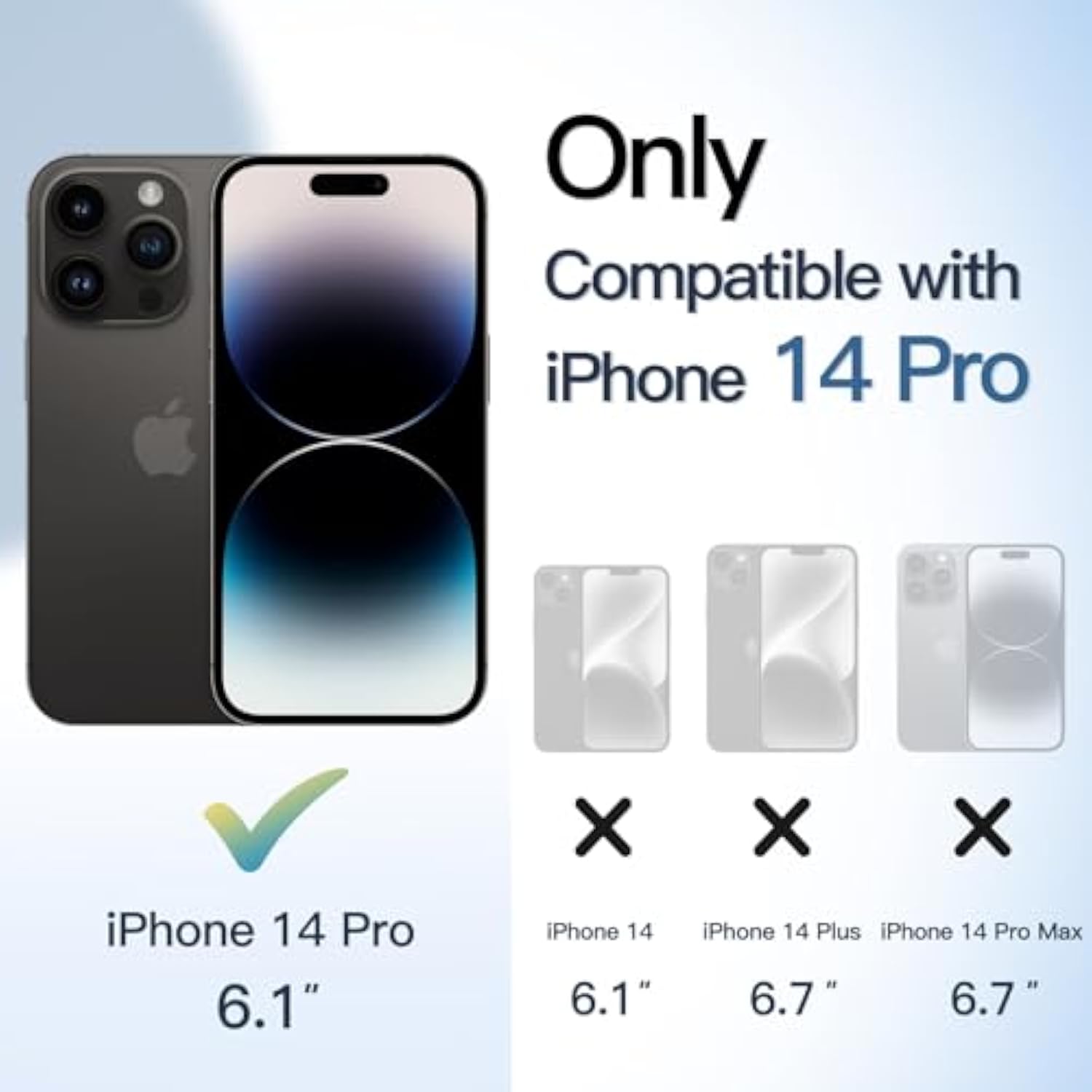 JETech Magnetic Case for iPhone 14 Pro 6.1-Inch Compatible with MagSafe, Shockproof Phone Bumper Cover, Solid Color Matte TPU Frame, Anti-Scratch Clear Back (Space Black)