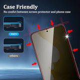 [4 Pack 2Pack Privacy Screen Protector Compatible For Samsung Galaxy S22 With 2Pack Camera Lens Protector, 9H Hardness, Anti-Spy, Easy Installation