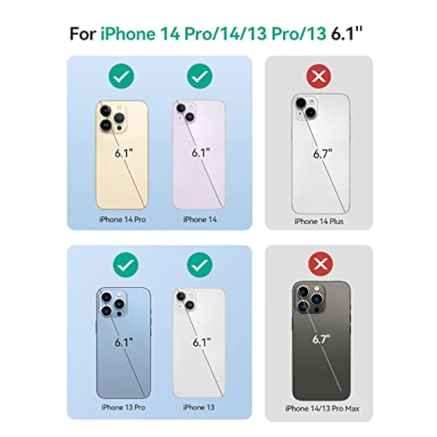 10000Mah Battery Case For Iphone 14/14 Pro/13/13 Pro 6.1", Qi Wireless Charging & Wired Headset & Sync-Data Supported, Portable Protective Charger Cover (Not For Iphone 14/13 Pro Max)