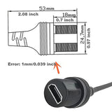 0.3 Meter Hdmi Version 2.0 Mount Cable, Hdmi Male To Female Flush Panel Mount