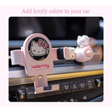 Cute Phone Mount For Car, Pink Cat Air Vent Clip Car Phone Holder Mount Fit For All Cell Phone, Pretty Car Accessories For Women And Girls