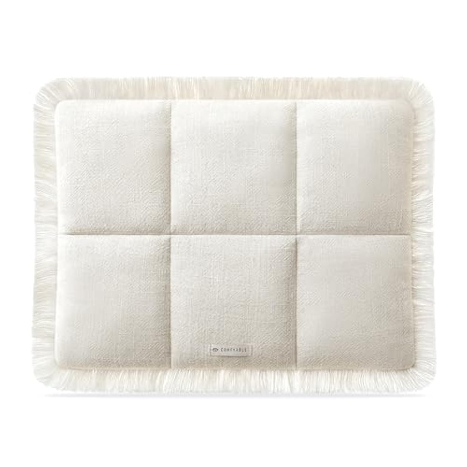 Puffy Laptop Sleeve 16 15 14 13 Inch For Women, Compatible With Macbook Air 2025 & Macbook Pro M4 M3 2024, Quilted Linen Soft Puffer Case With Fringe For Computer, Natural Linen