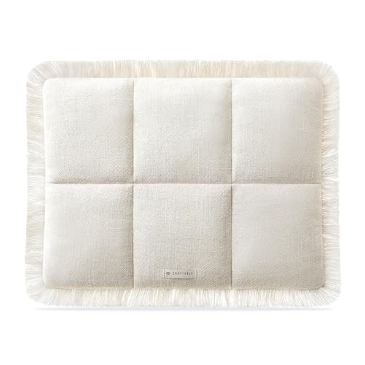 Puffy Laptop Sleeve 16 15 14 13 Inch For Women, Compatible With Macbook Air 2025 & Macbook Pro M4 M3 2024, Quilted Linen Soft Puffer Case With Fringe For Computer, Natural Linen