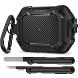 For Airpod Pro Case With Cleaner Kit, Compatible With Airpods Pro 2 Case Cover 1St/2Nd Generation With Lock & Keychain, Full Body Shockproof Protective Case (2023/2022/2019), Black