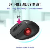Wireless Trackball Ergonomic Mouse W/Free & Easy Thumb Control | Dpi Adjustment, Precision Tracking, Multi-System Compatibility With Pc, Laptop, Windows, Mac [V728]
