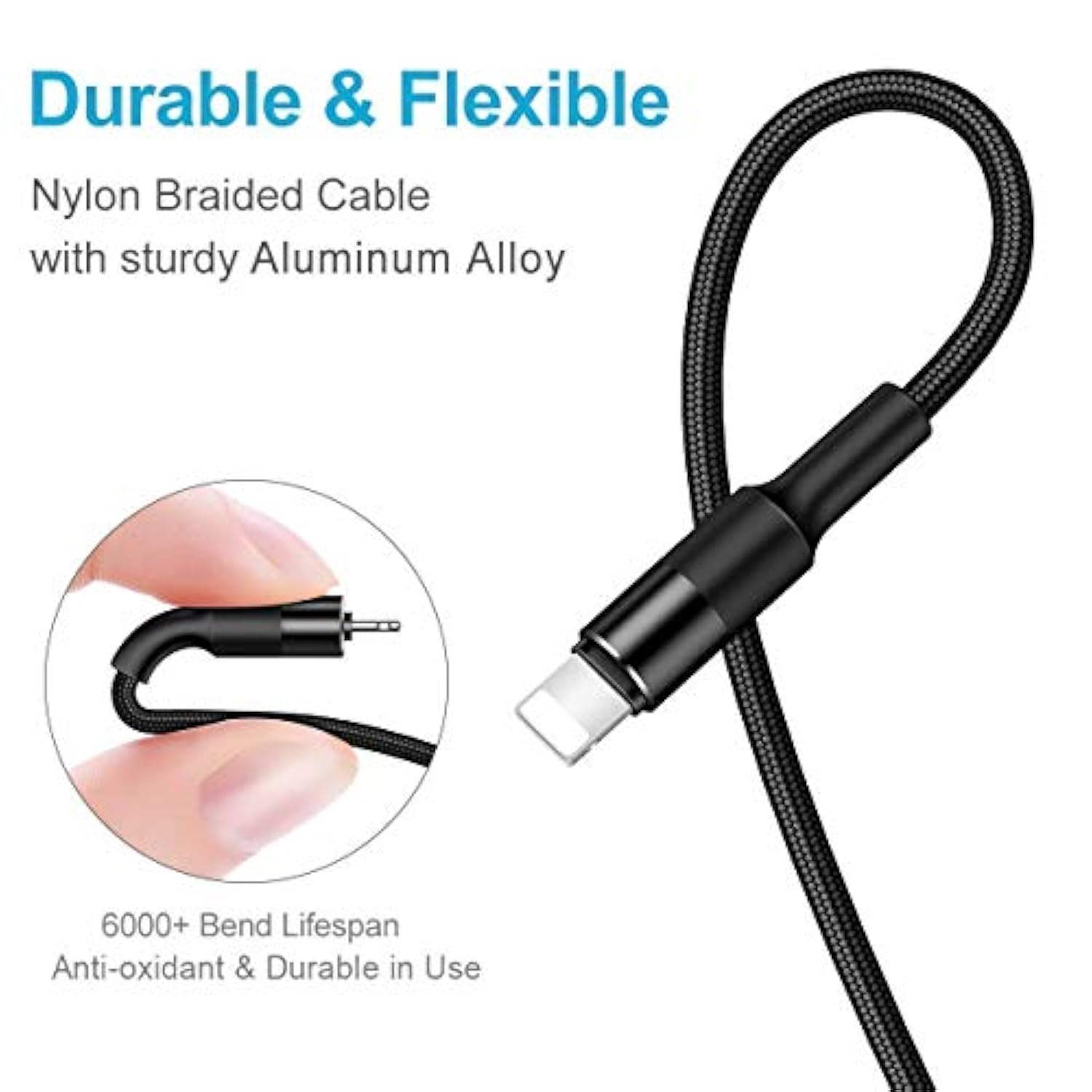 [2 Pack] Multi Charging Cable, 5Ft 3 In 1 Nylon Braided Usb Multiple Charger Fast Charging Cord Compatible With Most Smart Phones & Pads