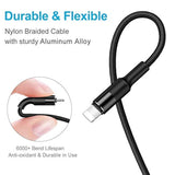 [2 Pack] Multi Charging Cable, 5Ft 3 In 1 Nylon Braided Usb Multiple Charger Fast Charging Cord Compatible With Most Smart Phones & Pads
