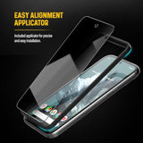 Tempered Glass For Google Pixel 9 Pro Xl Privacy Screen Protector (Fingerprint Unlock Compatible) With Easy Install Alignment Applicator (6.8")