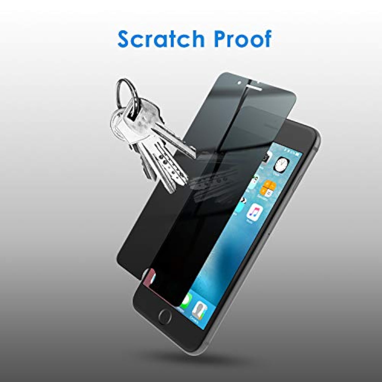 JETech Privacy Screen Protector for iPhone 8 Plus and iPhone 7 Plus, Anti-Spy Tempered Glass Film, 2-Pack
