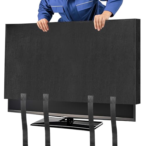 TV Cover Moving Dust Anti-Scratch TV Screen Cover Fits 50"-55" TV with Bottom Strap for Protection TV Moving Home Renovation Pet Scratch or Other