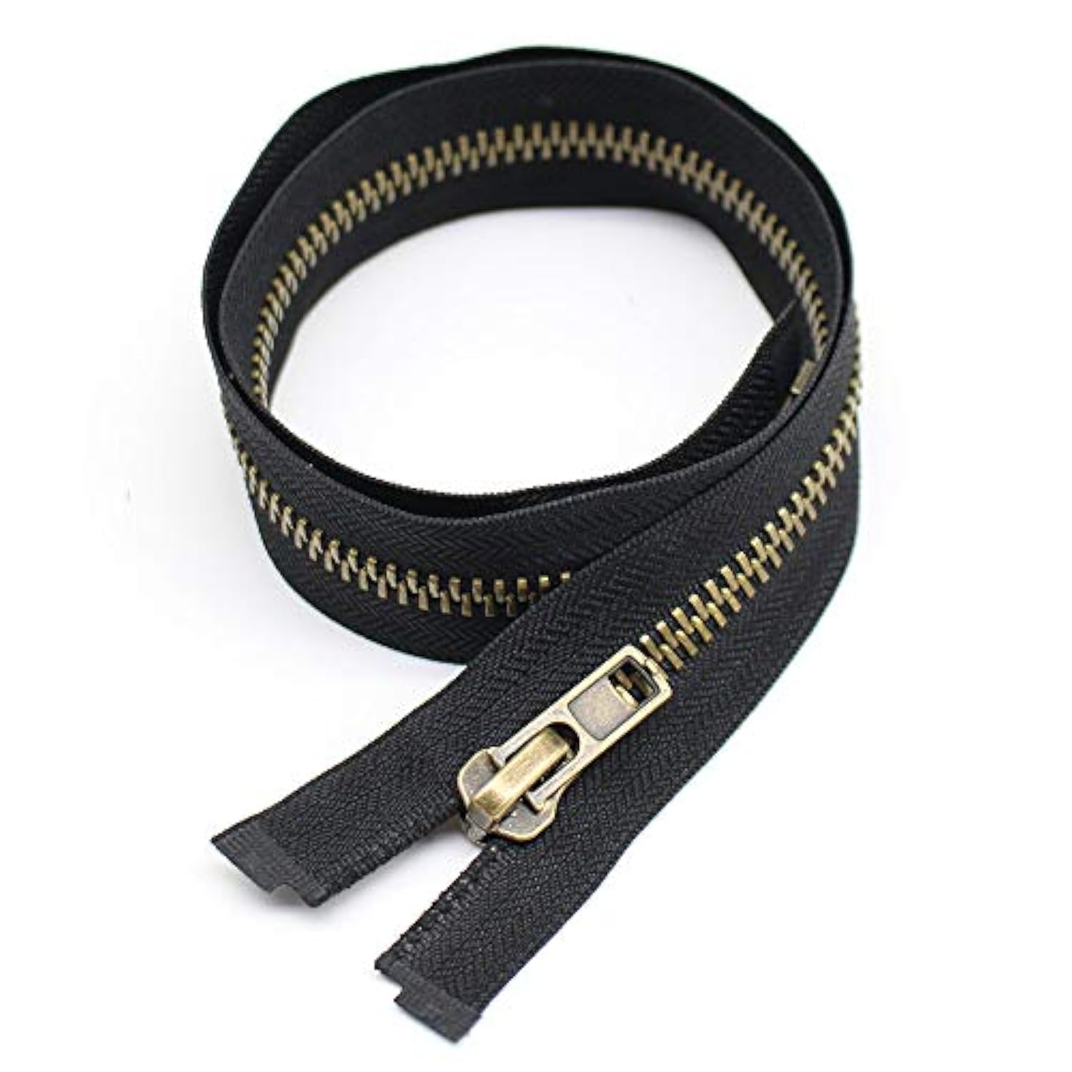 #8 26 Inch Antique Brass Separating Jacket Zipper Y-Teeth Metal Zipper
