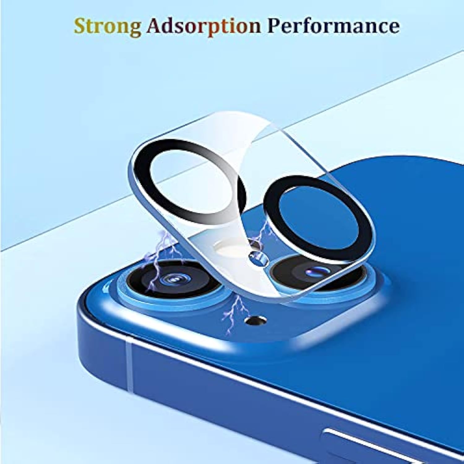 3-Pack iPhone 13 & 13 Mini Camera Lens Protectors 9H Tempered Glass Black Circle