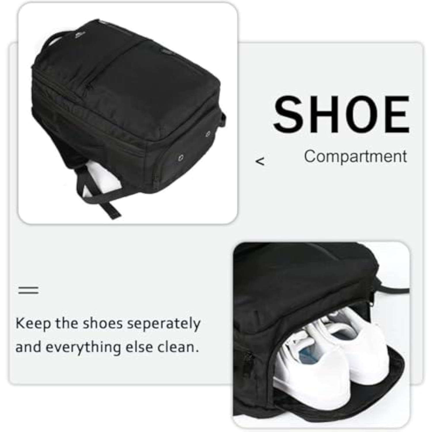Carry On Backpack, Flight Approved Travel Backpack With Usb Port, Tsa Personal Item Travel Bag Fits 17" Laptop, Large Water Resistant Luggage Overnight Weekender Bag For Men & Women 40L, Black