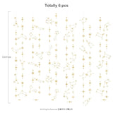 Glitter Celestial Party Decorations Constellation Birthday Decoration Star Garlands Witchy Backdrop Astrology Decor Zodiac Theme Banner Hanging Stars Streamer Galaxy Party Suppplies (Gold)