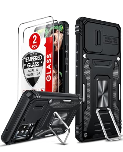 For Galaxy A71-5G Phone Case: [ / ] Compatible For Samsung A71 5G Phone Case With Screen Protector, Military-Grade & Magnetic Stand Funda Para A 71, Black