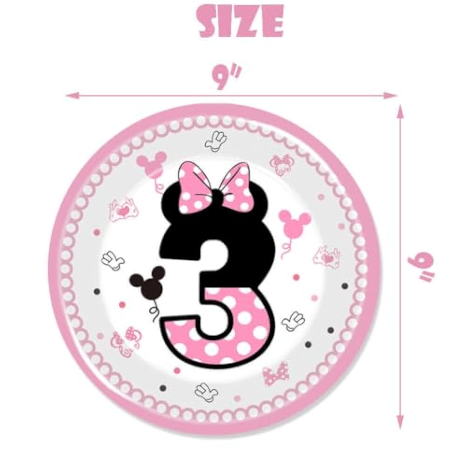 80 Pcs Pink 3Rd Birthday Party Tableware Pink Wild Three Paper Plates Napkins Forks For Girls Three Years Old Birthday Party Supplies Decorations