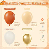 149PCS Fall Balloon Arch Kit with Brown Orange Balloons for Thanksgiving Party