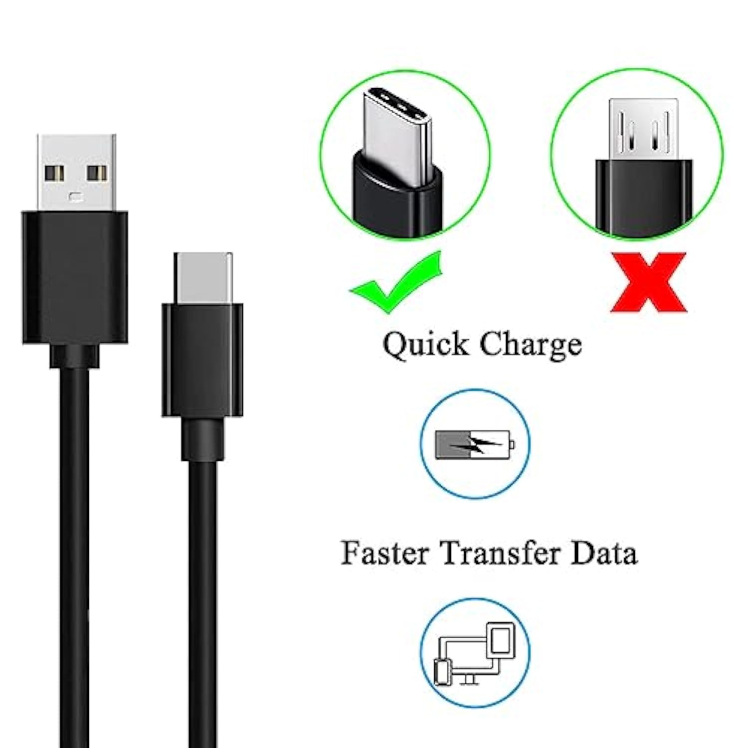 6.6Ft Usb C Charger Charging Cable For Kindle Fire Tablet, Kids Pro Tablet, Ne