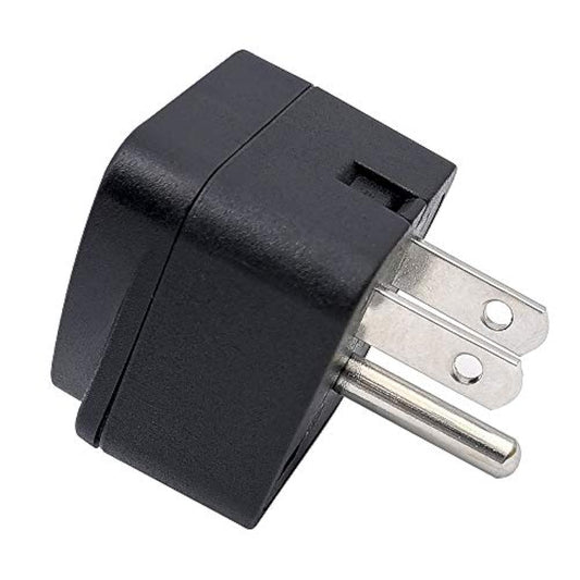 Us Travel Plug Adapter Eu/Uk/Au/In/Cn/Jp/Asia/Italy/Brazil To Usa (Type B), 3 Prong Grounded Usa Wall Plug, International Mini Travel Adapter And Converter, Wall Outlet Power Charger Converter Black