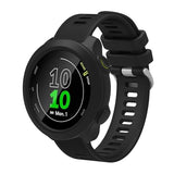 3 Pack Watch Cover Compatible with Garmin Forerunner 55 Silicone Protective Case Shell Smartwatch Accessories (Black)