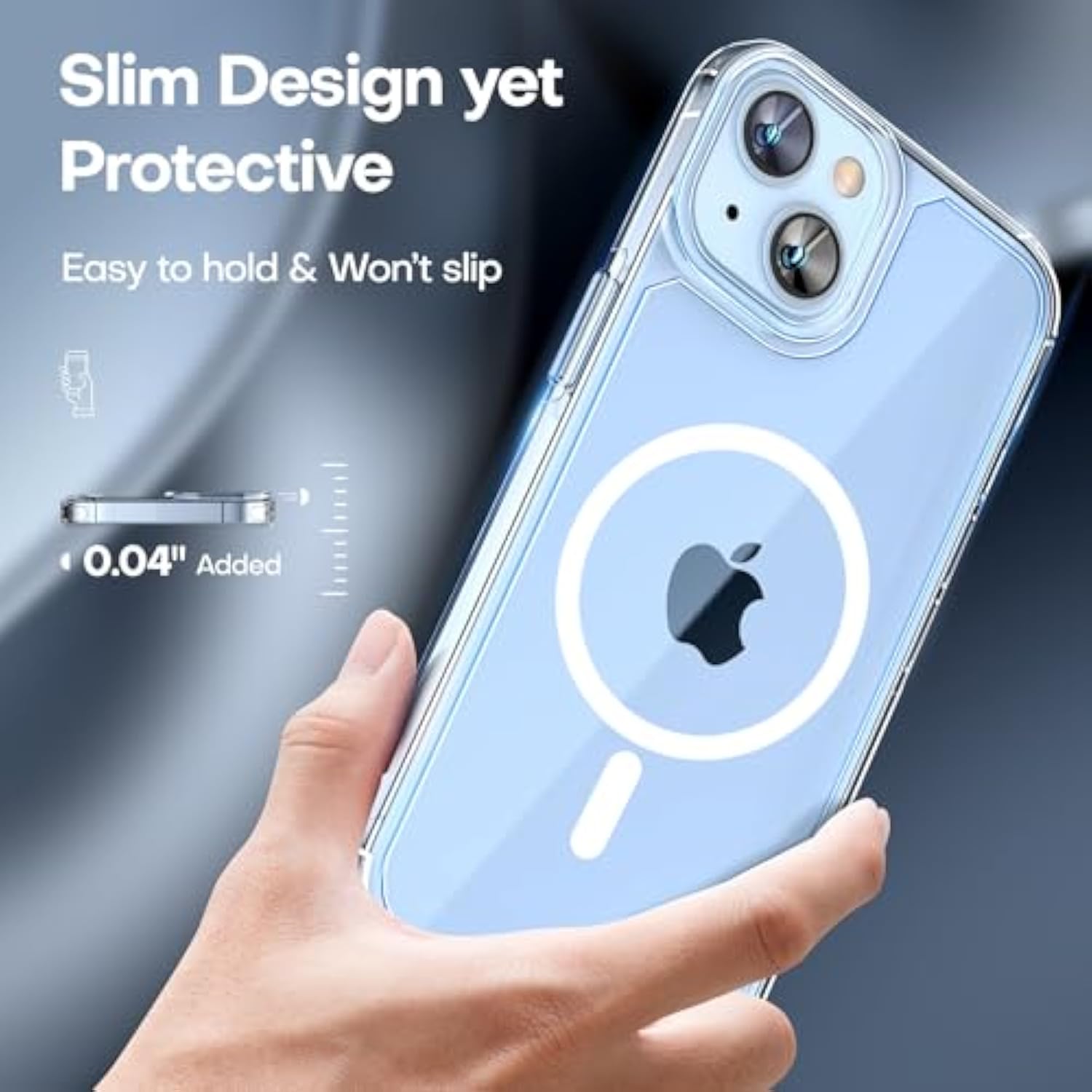 3 In 1 Magnetic For Iphone 14 Case Clear, [Compatible With Magsafe] With 2X Screen Protectors, -Grade Drop Protection Shockproof Slim 14 Cover 6.1 Inch