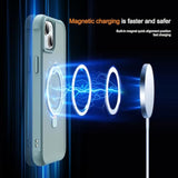 Compatible With Iphone 15 Plus Case With Invisible Magnetic O-Ring Stand Military-Grade Translucent Case For Iphone 15 Plus 6.7" [Compatible With Mag-Safe][Great Grip Feeling], Blue