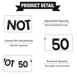 Not 50 Yet Banner - Last Year In My 40S Banner, Happy 49Th Birthday Sign, Cheers To 49 Years, Funny 49Th Birthday Party Decorations Black Glitter