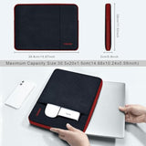Laptop Case 15.6 Inch Sleeve, Shockproof Protective Water Repellent With Accessory Pocket,Compatible With Mac Pro 16 Inch 2025-2019, Sleeve Bag For Most 15 15.6 16 Notebooks,Black&Red