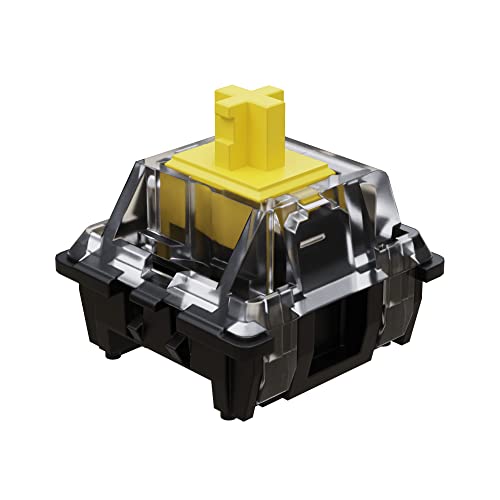 Ks-15 Optical Switches For Mx Mechanical Gaming Keyboard | 35G Force | Linear | Clear Top Rgb Switches For Backlit Keyboard | (65 Pcs, Yellow)