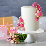 50 Pcs Ball Cake Topper Sticks Mini Balloons For Cake Decorating Supplies Foam Balls Cake Decorations For Baby Shower Cake Birthday Cake Toppers Decorations (Pink Series)