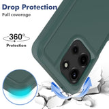 For Moto G 5G 2025 Case, [ Grade Drop Tested] With Screen Protector, Dual Layer Protective Heavy Duty Cell Phone Cover Non-Slip Shockproof Case For Motorola Moto G 5G 2025 (Dark Green)