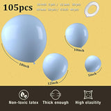 105 Pcs Dark Red Balloons Different Sizes Pack 18/12/10/5 Inch Latex P