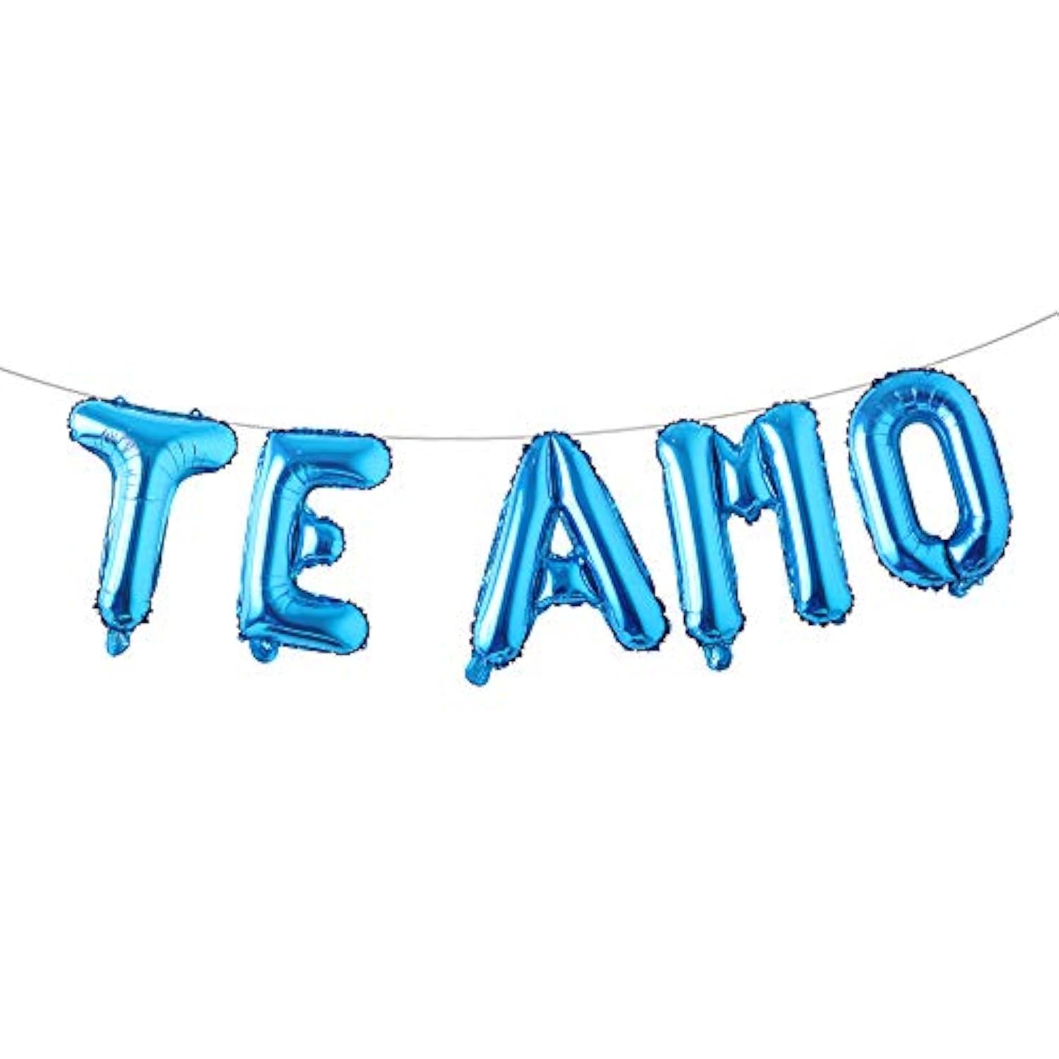 Spanish I Love You Te Amo Decoration Set - Spanish I Love You Letter Balloons Banner Wedding Anniversary Propose Marriage Party Decoration (Te Amo Blue)