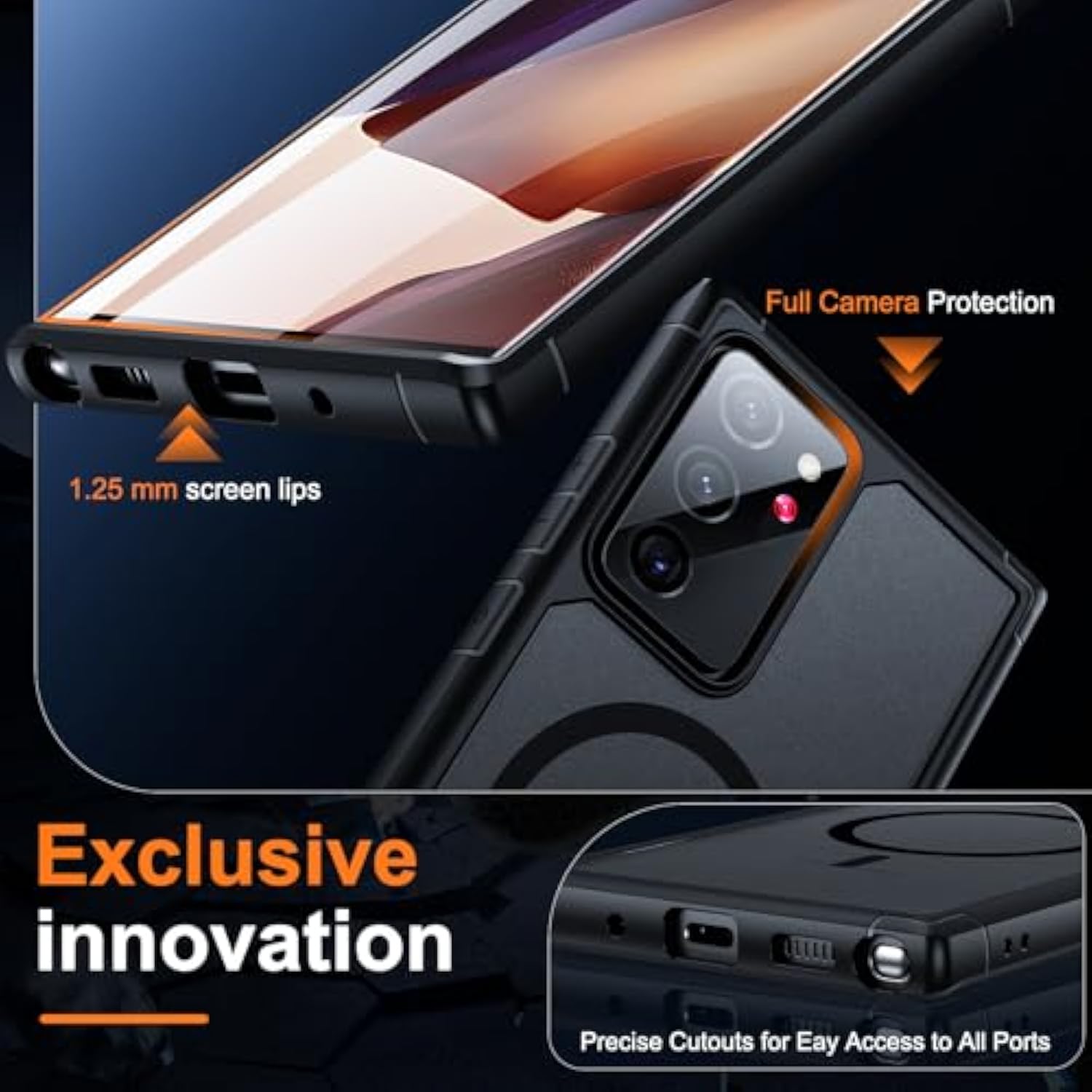 For Samsung Galaxy Note 20 Magnetic Case - [Compatible With Magsafe Accessory][Military Drop Protection] Soft Tpu Bumper + Translucent Matte Back Cover For Note 20, Matte Black