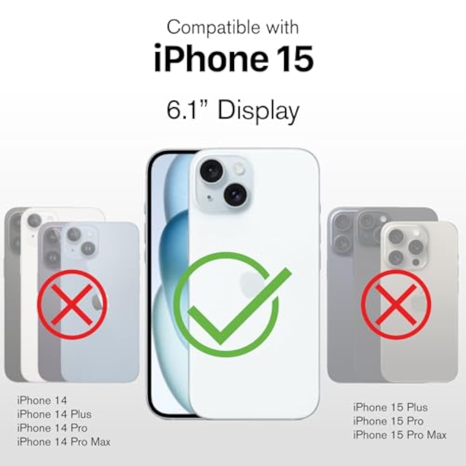 VENA vCommute for iPhone 15 Wallet Case, [Military Grade Drop Protection] Flip Leather Cover Slot Card Holder with Kickstand - Black