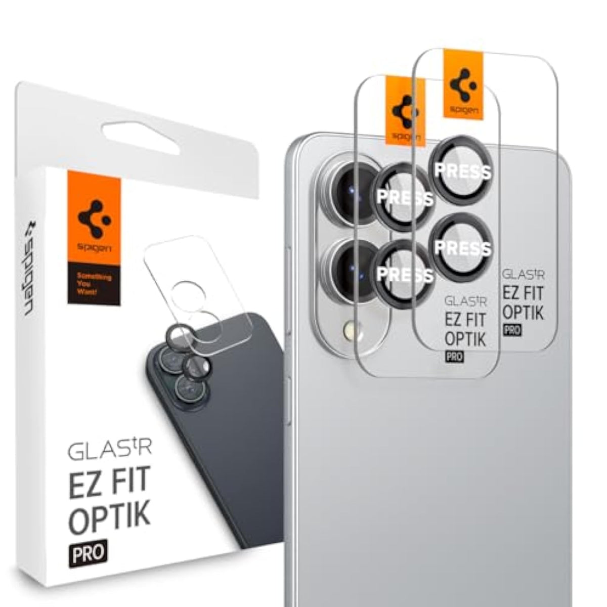 Spigen Camera Lens Screen Protector [GlasTR EZ Fit Optik Pro] Designed for Galaxy S25 Edge [Case Friendly] - 2 Pack