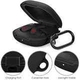 Soft Case For Beats Fit Pro 2021 - Silicone Protective Cover For Apple Beats Fit Pro Earbuds With Keychain, Shockproof (Black)