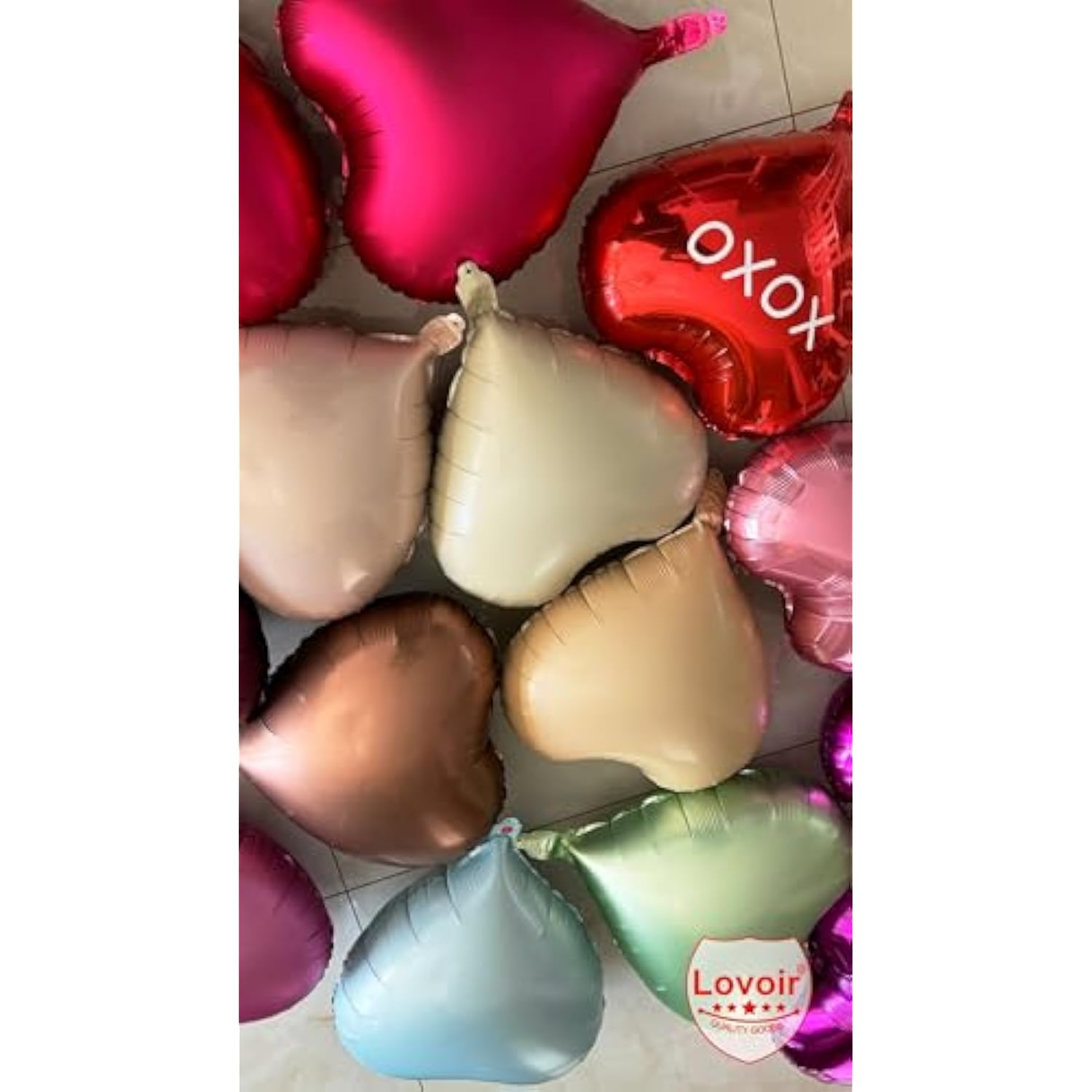 12 Pcs Red Heart Shape Foil Mylar Balloons 18 Inch Love Balloons For Valentine'S Day Birthday Party Decorations Wedding Engagement Romantic Decor (Red & Pearl Pink & Hot Pink)