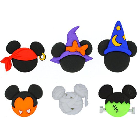 7924 Disney Button & Embellishments, Mickey & Minnie Halloween Hats, S