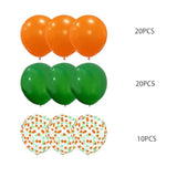 12Inch Green Orange Balloons With Green Orange Confetti Balloons Perfect For Party Decorations,Pack Of 50