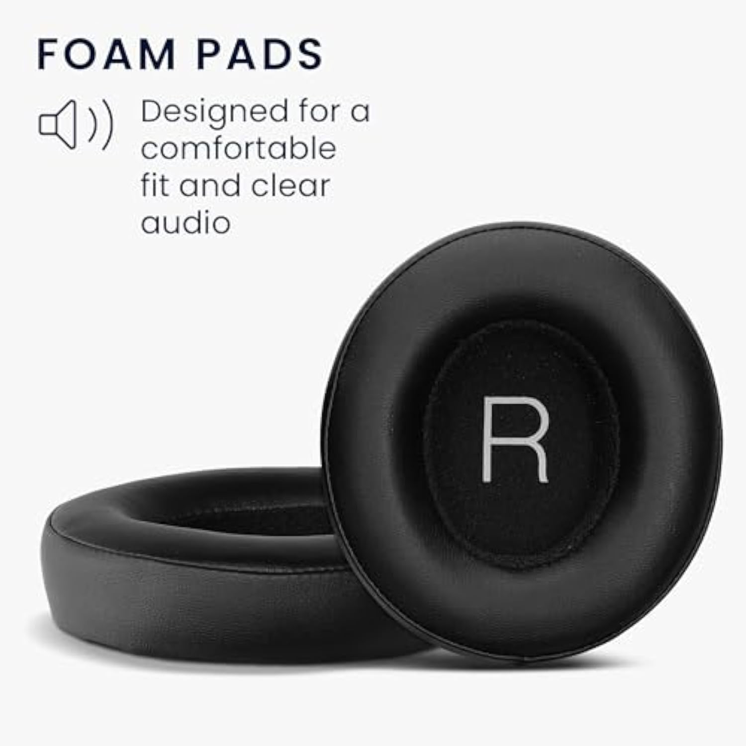 kwmobile Ear Pads Compatible with Shure AONIC 50 Earpads - 2X Replacement for Headphones - Black