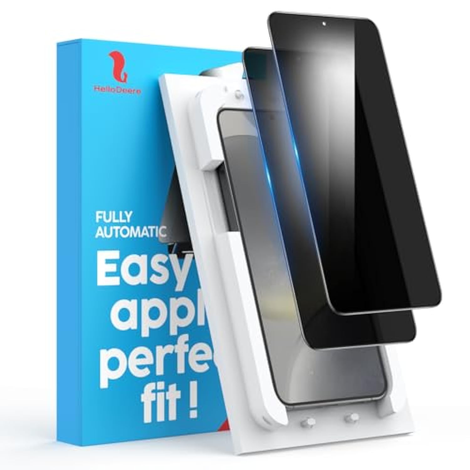 2 Pack For Galaxy S24 Plus Privacy Screen Protector,100% Fingerprint Unlock,Anti Spy Hd Tempered Glass,9H+ Military Shatterproof Screen Protector,Easy Installation,Case Friendly