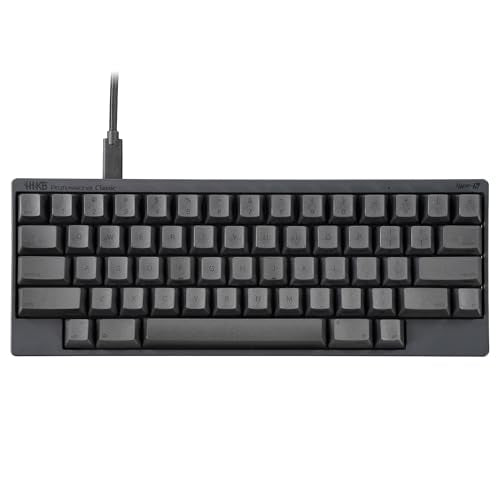 Happy Hacking Keyboard Professional Classic Type-S Charcoal (Wired, Usb-C, Silent, Mac, Windows, Charcoal, Printed) With 2-Year Advance Exchange