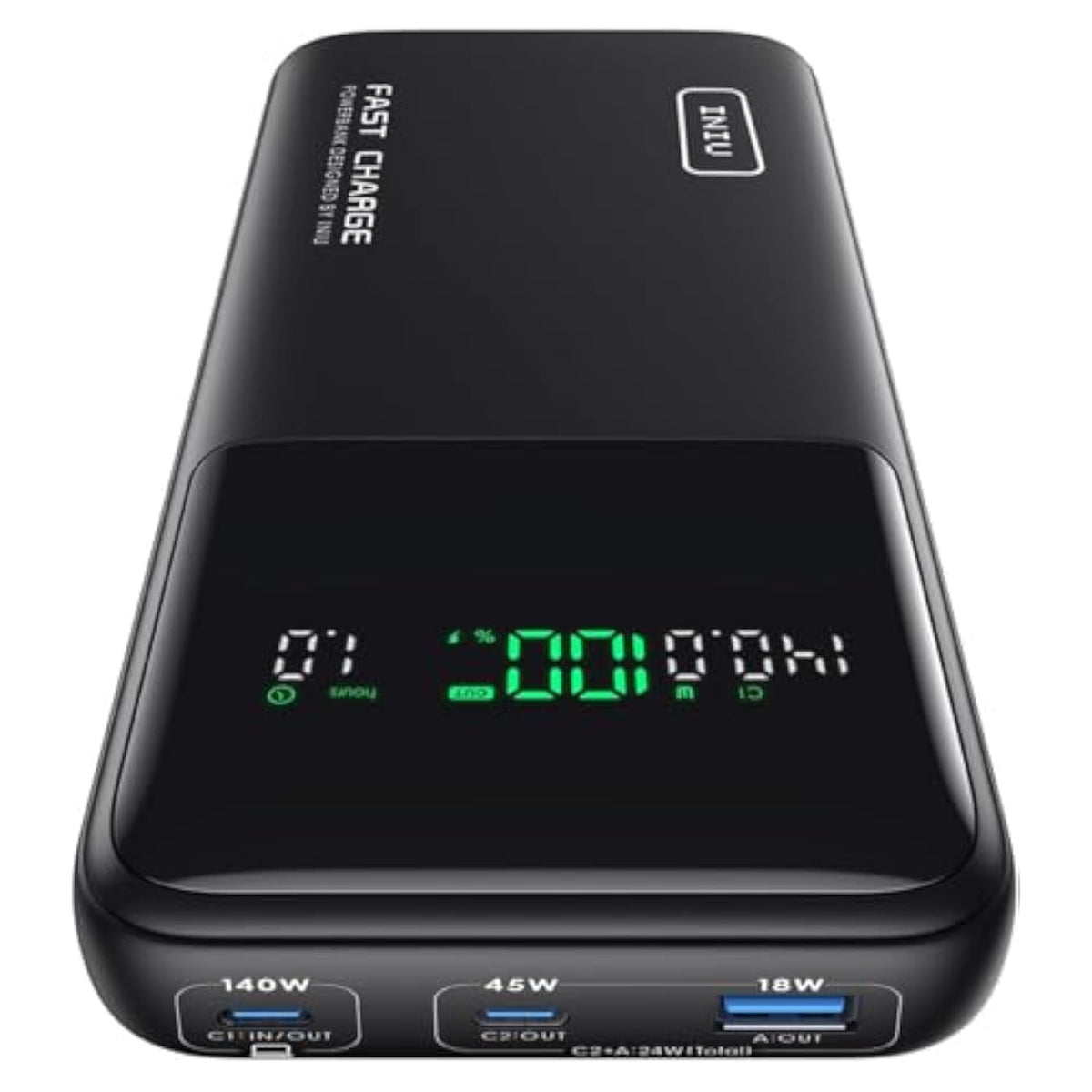 140W Power Bank, 27000Mah High Capacity Laptop Portable Charger, Usb C In&Out Tablet Powerbank, Smart Digital Display Phone Charger Compatible With Iphone 15, Samsung, Ipad, Macbook, Laptop Etc.