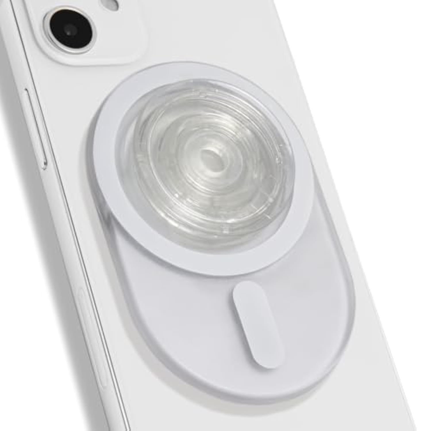 Oval Magnetic Phone Grip – Magsafe Compatible, Translucent Design, Slim And Lightweight, Grip And Stand For (Transparent)