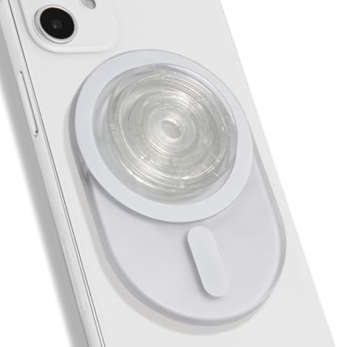 Oval Magnetic Phone Grip – Magsafe Compatible, Translucent Design, Slim And Lightweight, Grip And Stand For (Transparent)