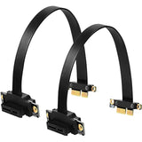 2 Pieces Pci E Pci Extension Cable Pcie Riser 1X Express 36Pin With Gold Plated Connector, 90 Degree, 20 Cm