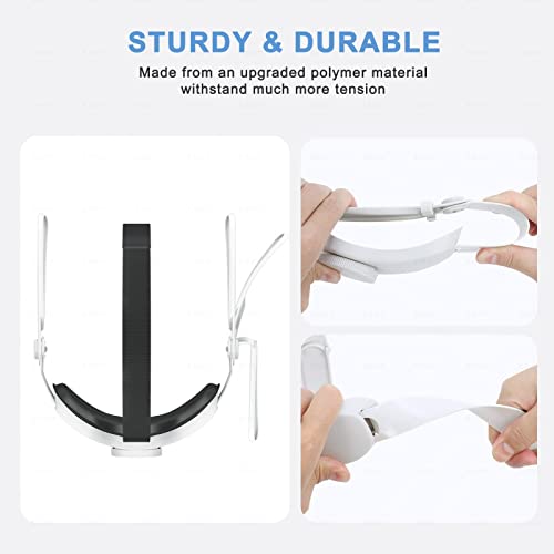 Head Strap & Glasses Spacer Compatible With Oculus/Meta Quest 2 Accessories, Enhanced Comfort, Reduce Head Pressure, And Prevent Your Glasses From Scratching Vr Lenses (Black)