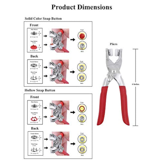 Metal Snap Button Kit - Snap On Buttons With Snap Fastener Tool For Se