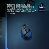 Basilisk Mobile Portable Ergonomic Wireless Gaming Mouse: 10 Programmable Controls Hyperscroll - Optical Switches Gen-3 - Long Battery Life - Ai Prompt - 2.4 Ghz, Bluetooth, Usb C